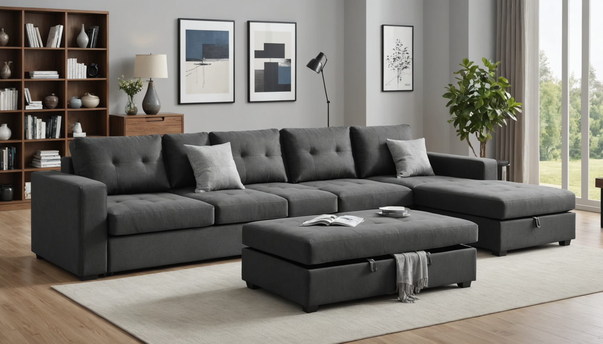 offrez un nouveau look à votre salon avec un canapé géant d’angle panoramique convertible 4 places à moitié prix chez conforama. profitez d’un confort exceptionnel et d’un design tendance à prix réduit, pour un intérieur spacieux et convivial !