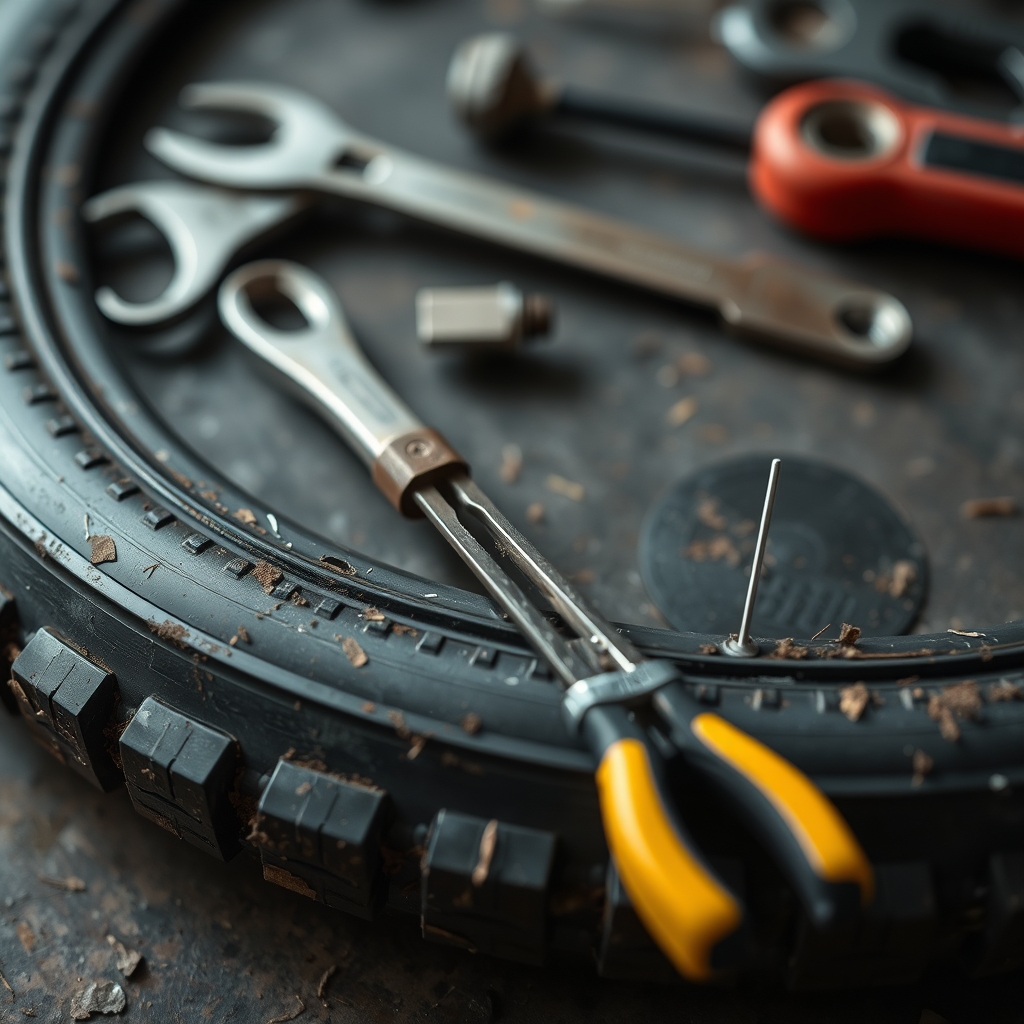 Les outils nécessaires pour réparer un pneu tubeless — réparer pneu tubeless vtt rustine