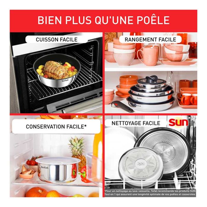 découvrez notre offre exceptionnelle : batterie de cuisine tefal à seulement 59€. qualité et performance pour toutes vos recettes à petit prix !